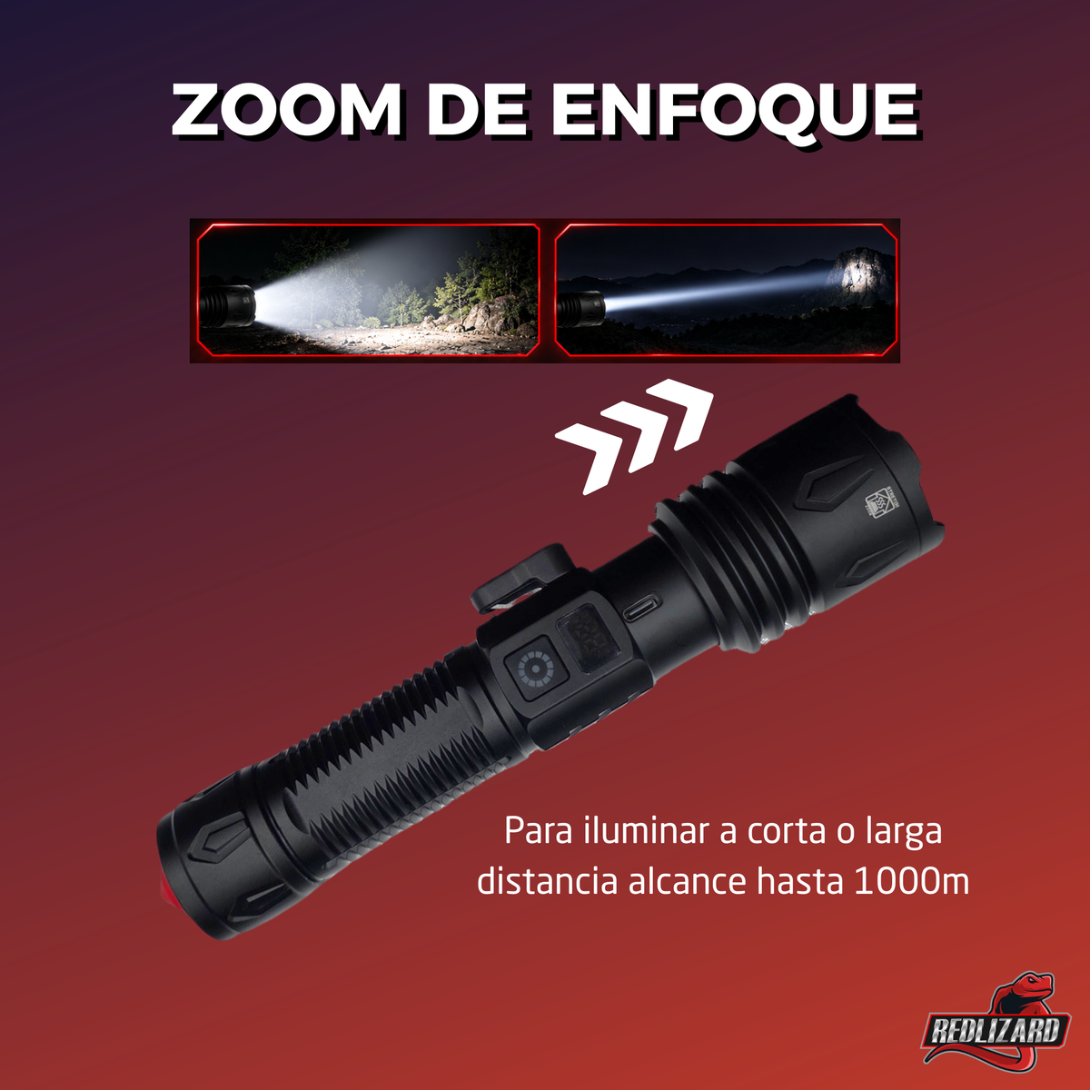 Linterna Tactica Recargable Lampara Led Potente Rompe Vidrio