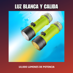 Lampara Buceo Sumergible Recargable Usb C Doble Led