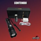Lampara Tactica Led Xml T9 Ultra Potente Aluminio Negro