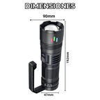 Lampara Tactica Potente Con Tripie Cacería Recargable 3 Leds