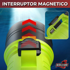 Linterna Táctica Recargable 50m 1000lm Sumergible Led Buceo Blanco Negro