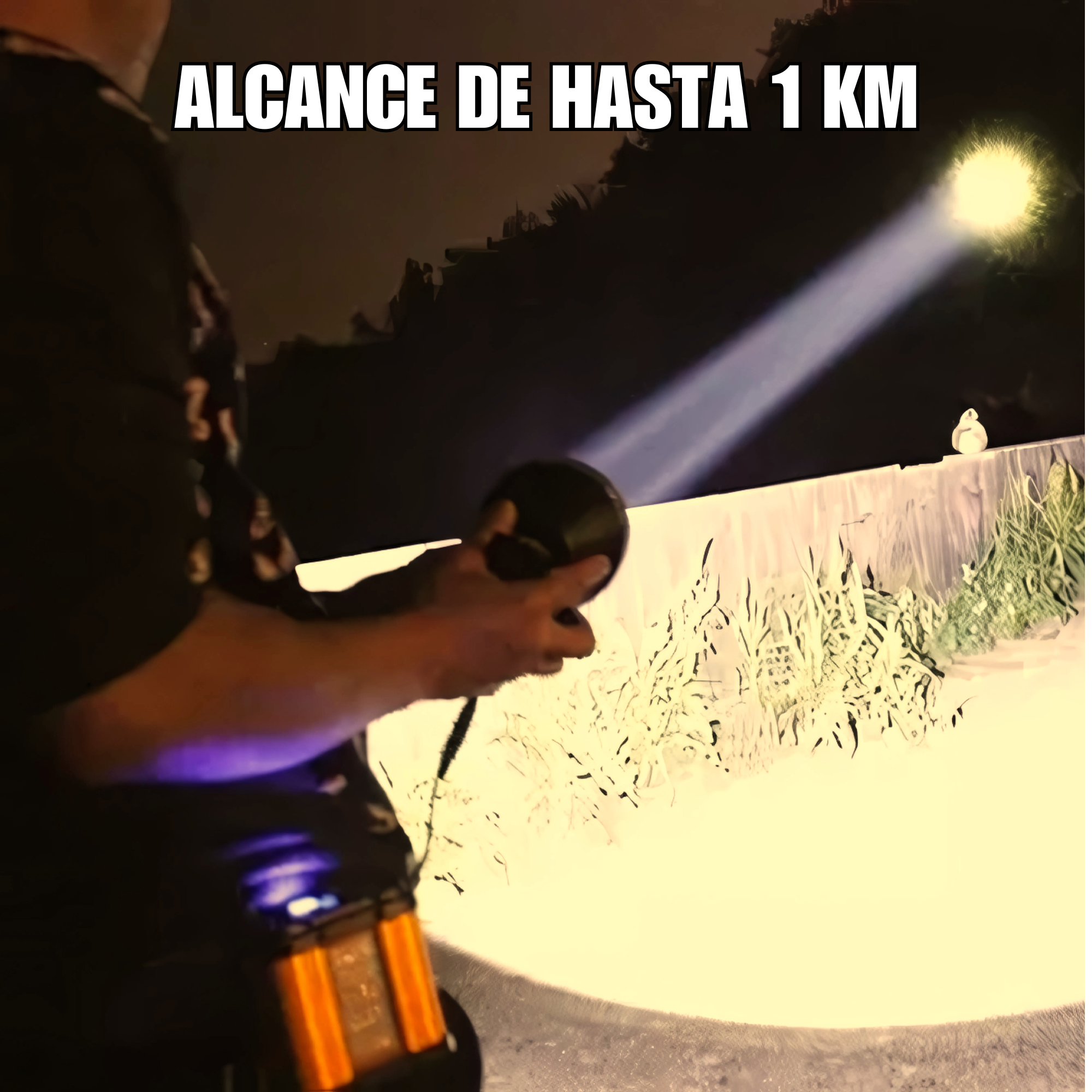 Lampara De Cacería De Luz Amarilla La Bestia Largo Alcance Cabeza Power Bank