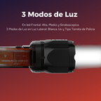 Lampara Tactica Solar Modo Torreta De Policia Power Bank X46