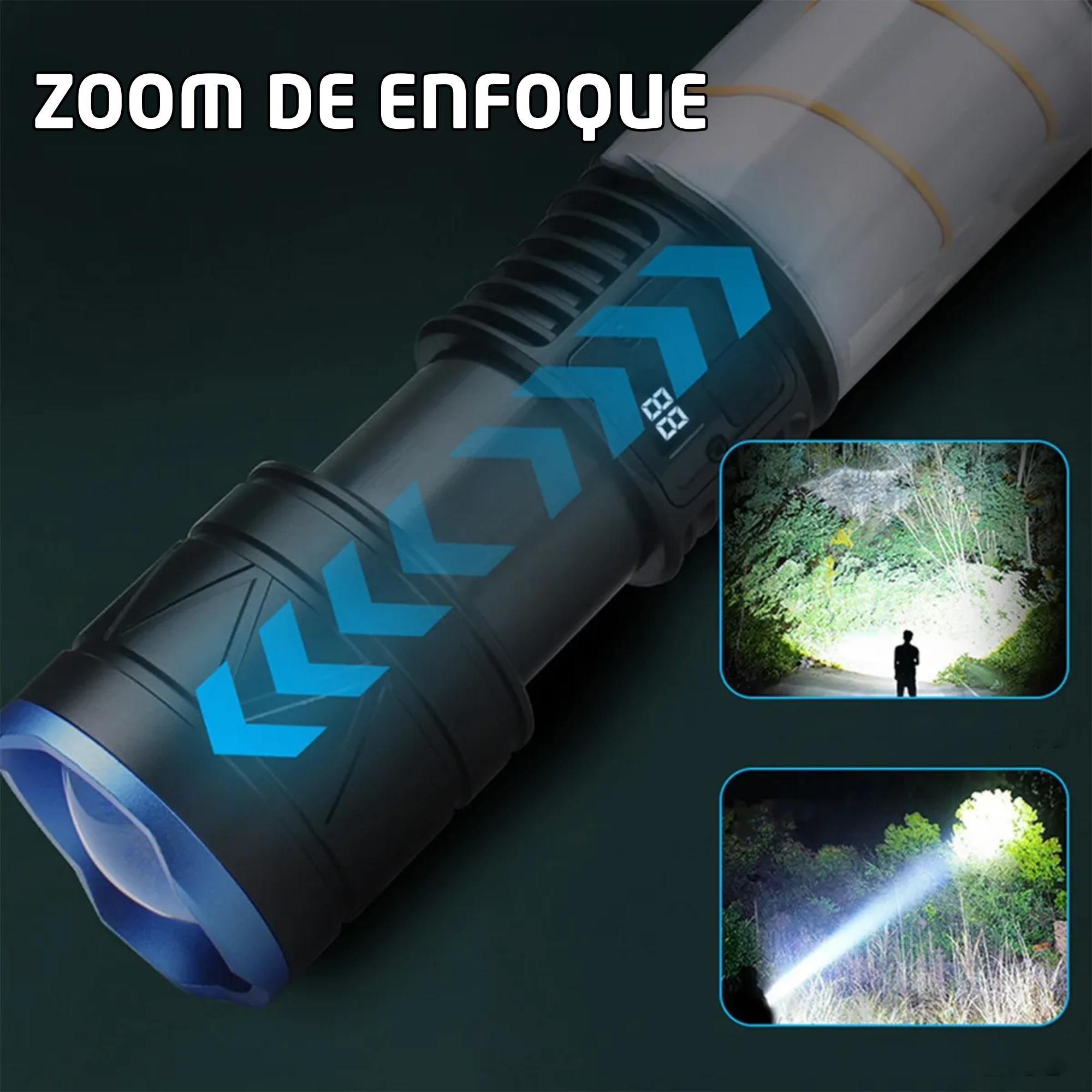 Lampara Recargable Laser Led 30,000 Lumenes Ultra Potente PowerBank