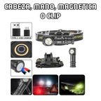 Lampara Cabeza Casco Magnetica Recargable Led 1300 Lumenes