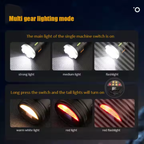 Lampara Tactica Largo Alcance Cob Trasero Agarradera Recarga