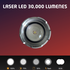 Lampara Tactica Recargable Led Mano Camping Con Zoom Y Power Bank