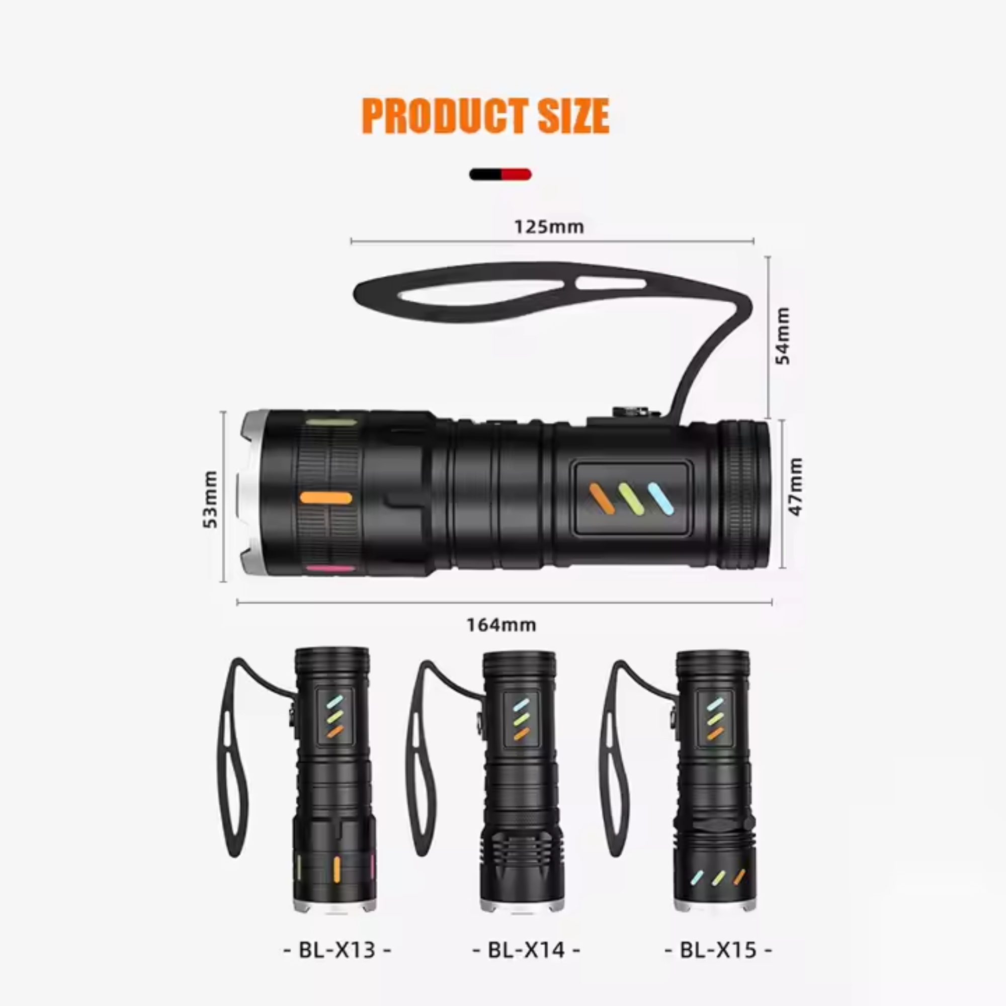 Lampara Tactica Largo Alcance Cob Trasero Agarradera Recarga