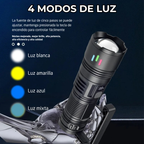 Lampara Tactica Potente Con Tripie Cacería Recargable 3 Leds