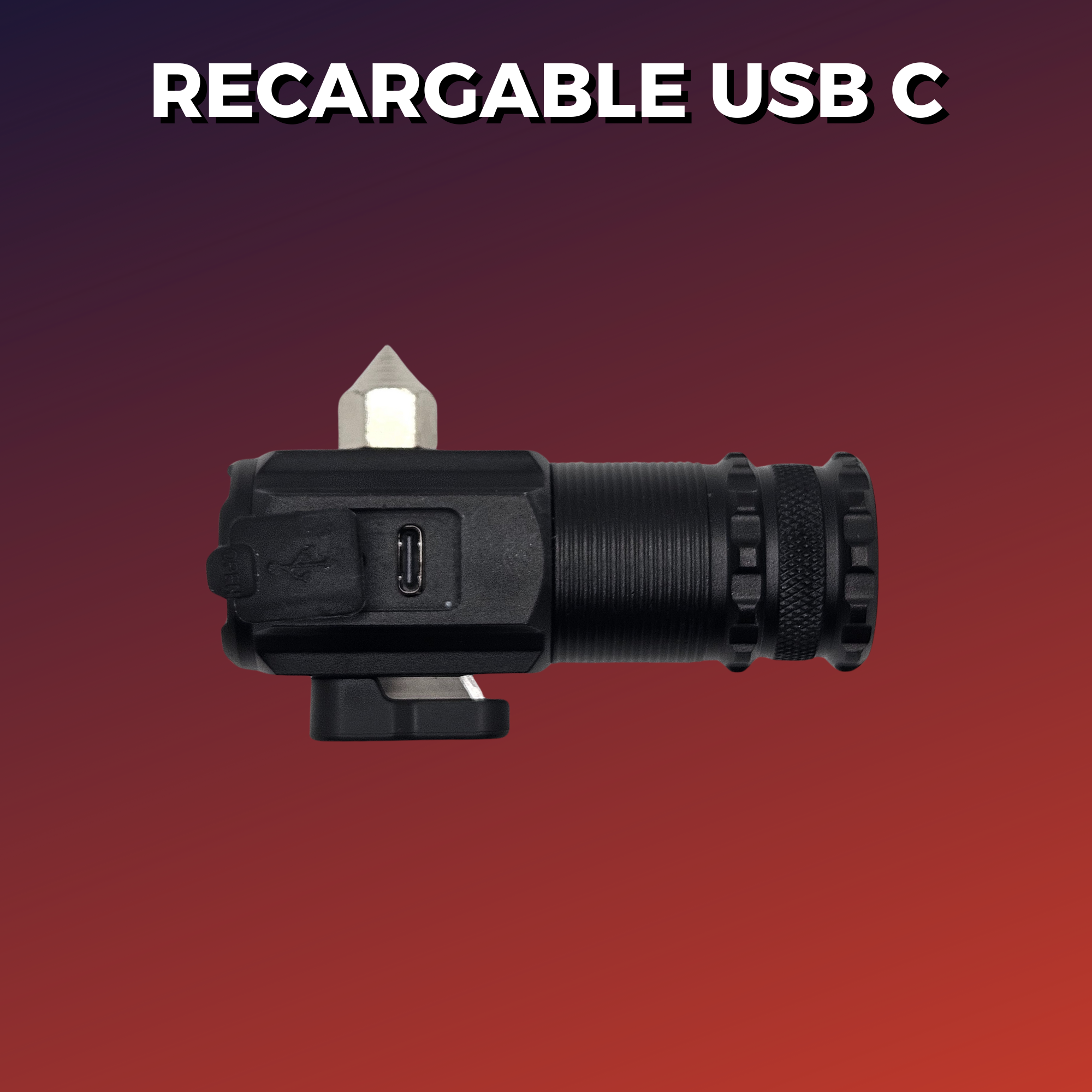 Lampara Ultrapotente Recargable Para Emergencias Con Rompevidrios