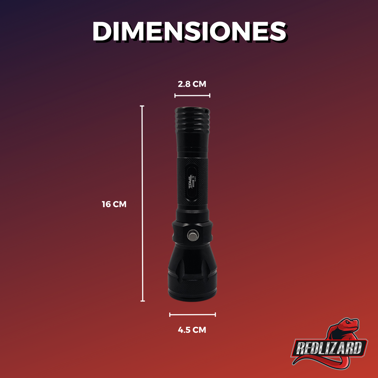 Lampara Recargable Led Sumergible Buceo 50m Profundidad