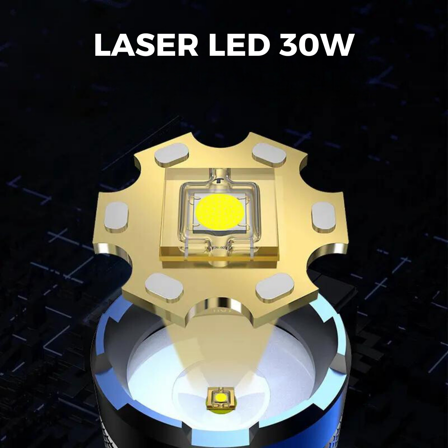 Lampara Recargable Usb Laser Led 30,000 Lumenes Y Power Bank
