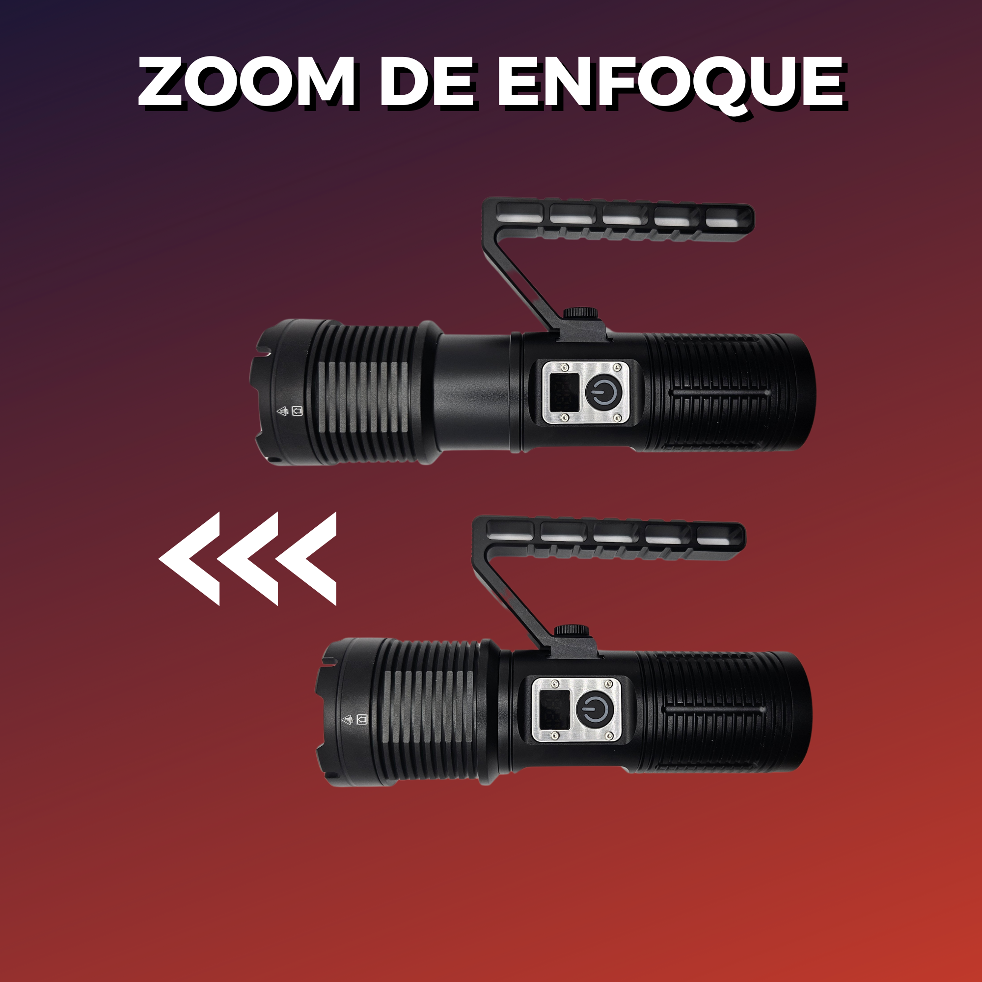 Lampara Recargable Led Ultra Potente Tactica De 30000 Lumens