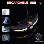 Lampara Solar De Cabeza Recargable Led Cob Y Zoom Usb C