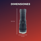 Lampara Tactica Ultra Potente 30,000 Lumenes Laser Led