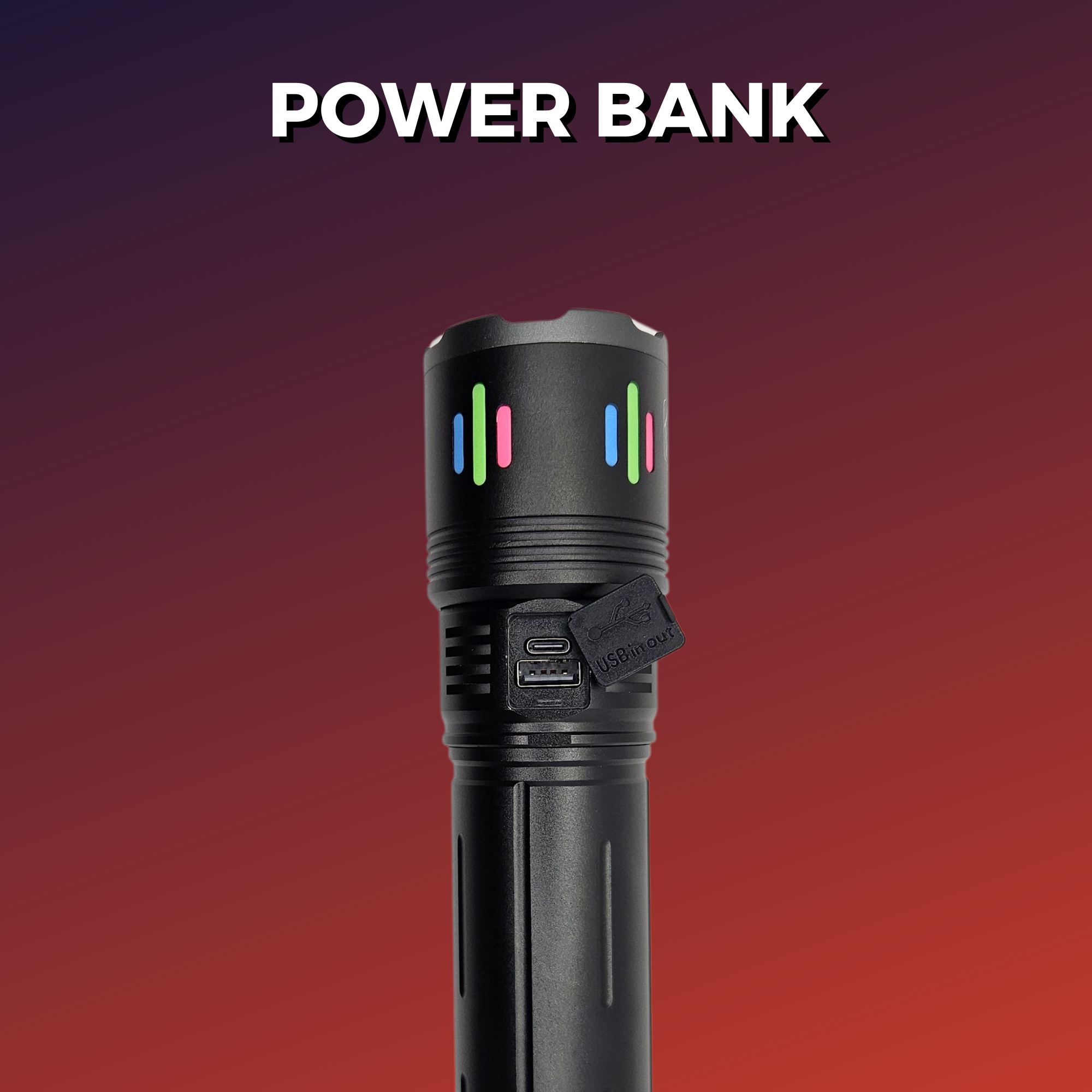 Lampara Led Recargable Tactica Laser Led De Mano Potente