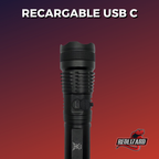 Lampara Recargable Led Potente 5000 Lumens 5 Modos Luz