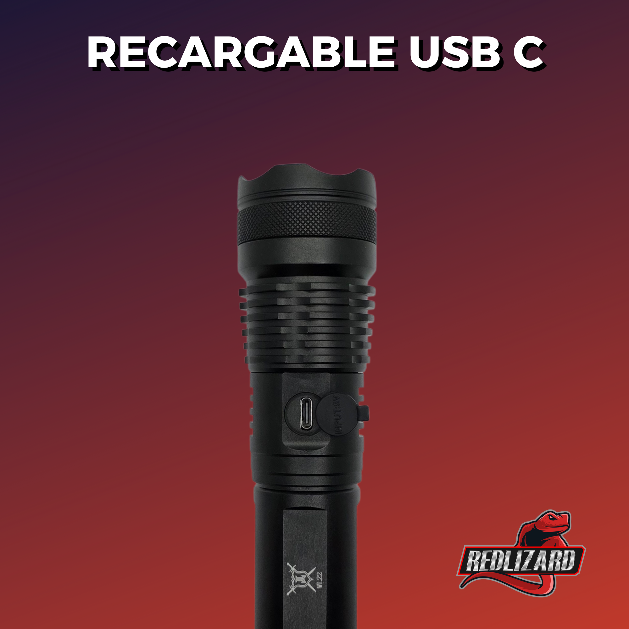 Lampara Recargable Led Potente 5000 Lumens 5 Modos Luz