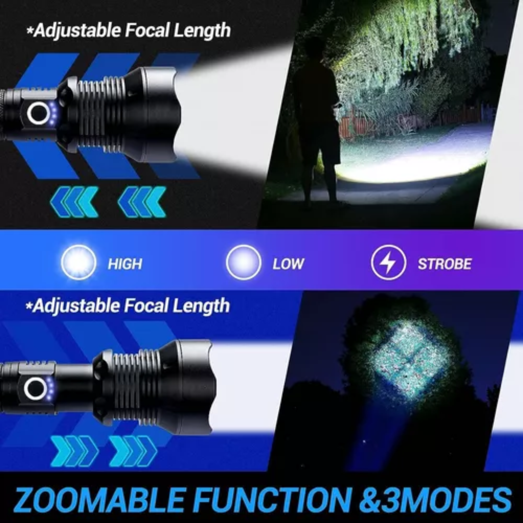 Lampara Tactica Ultra Potente Recargable Led P912