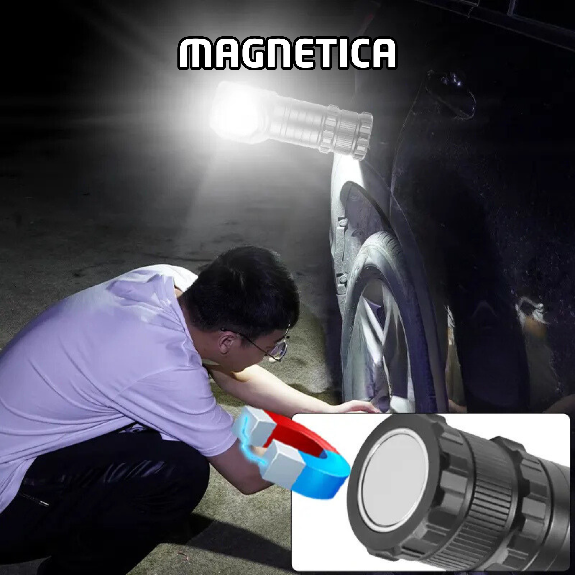 Lampara Cabeza Casco Magnetica Recargable Led 1300 Lumenes