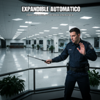 Baston Retractil 40cm Automático Seguridad Guardia Defensa