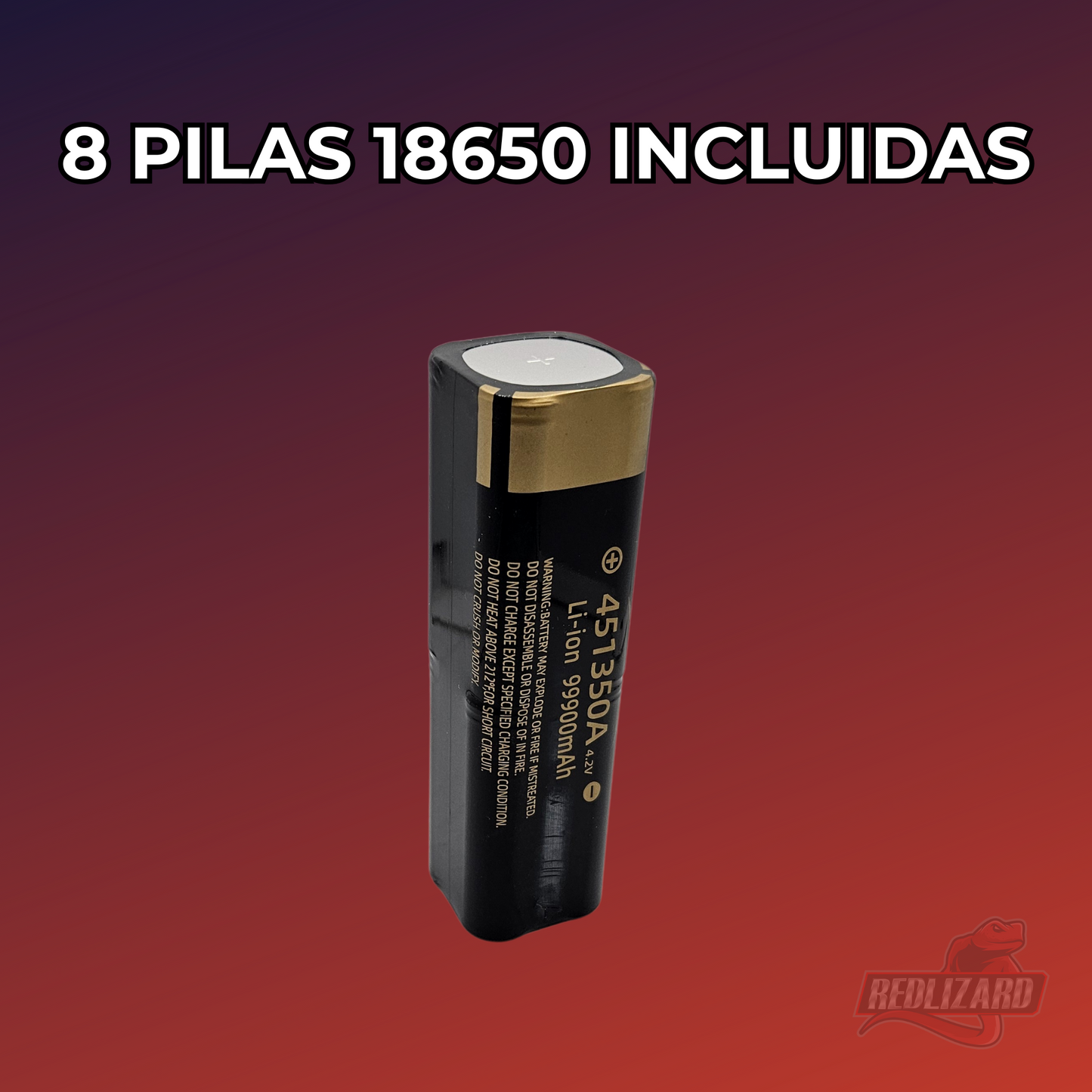 Lampara Tactica Recargable 8 Pilas 18650 5 Modos De Luz