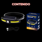 Lampara Solar De Cabeza Recargable Led Cob Y Zoom Usb C