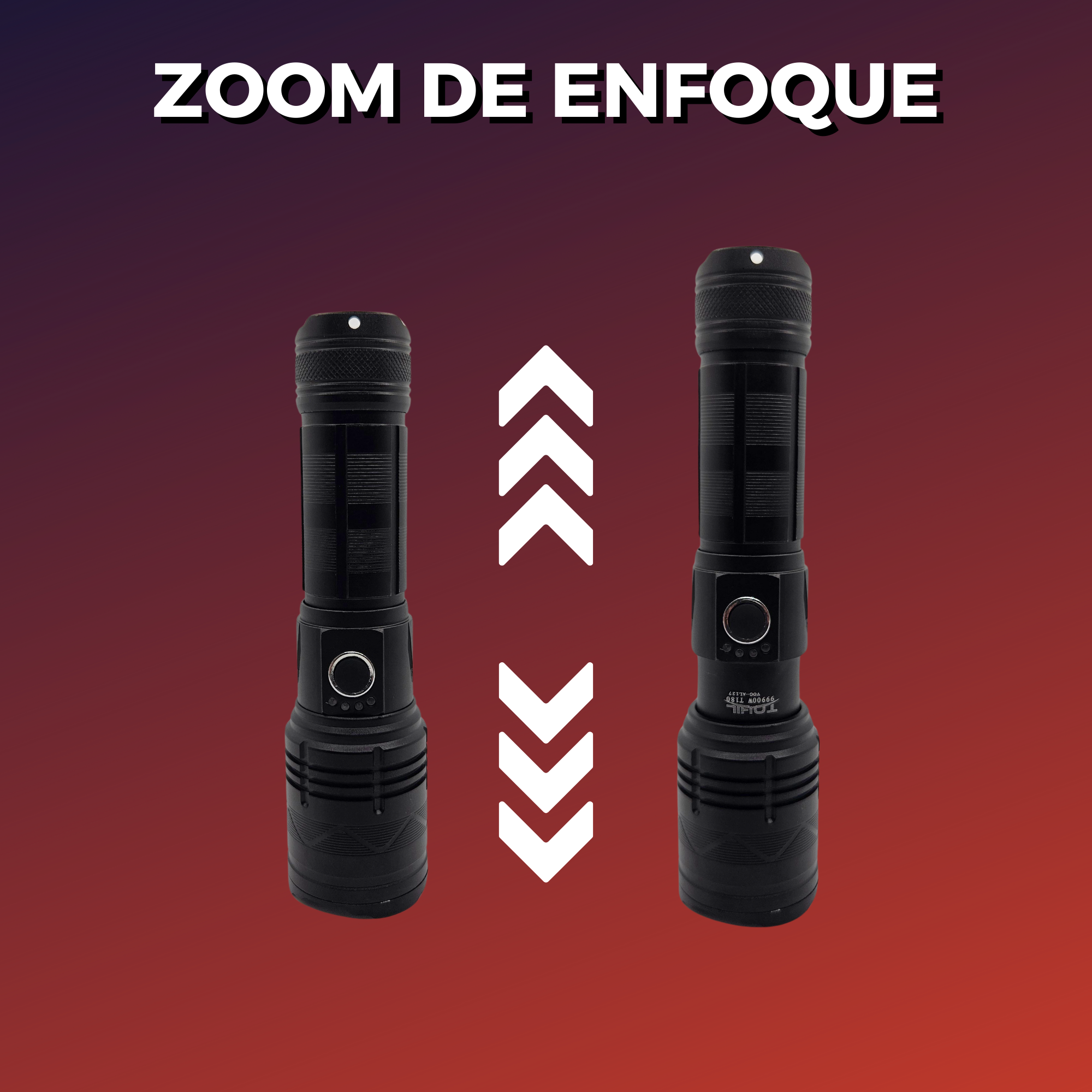 Lampara Tactica Recargable Doble Laserled T180 20000 Lumenes