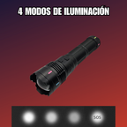 Lampara Tactica Recargable 8 Pilas 18650 5 Modos De Luz