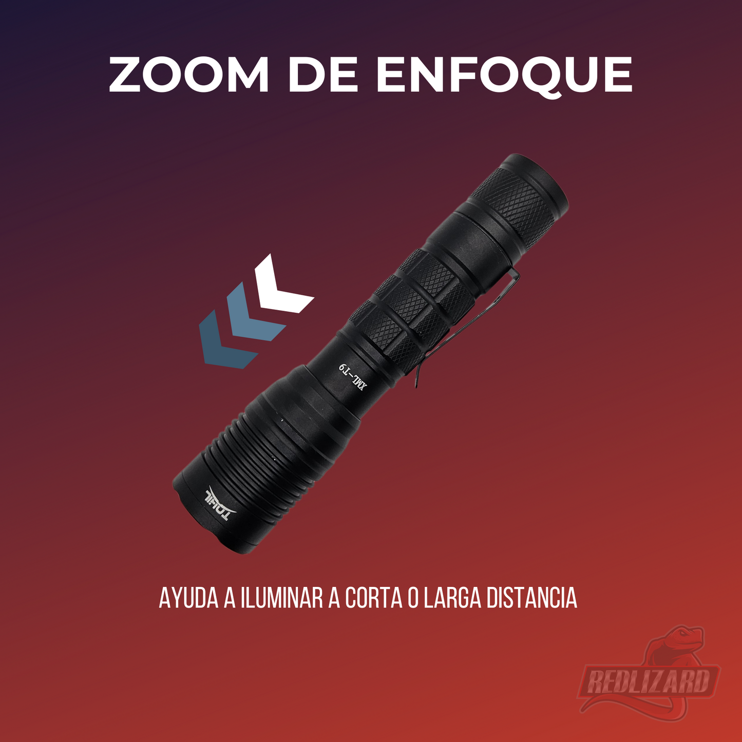 Lampara Tactica Led Recargable 10000 Lumenes Clip Seguridad
