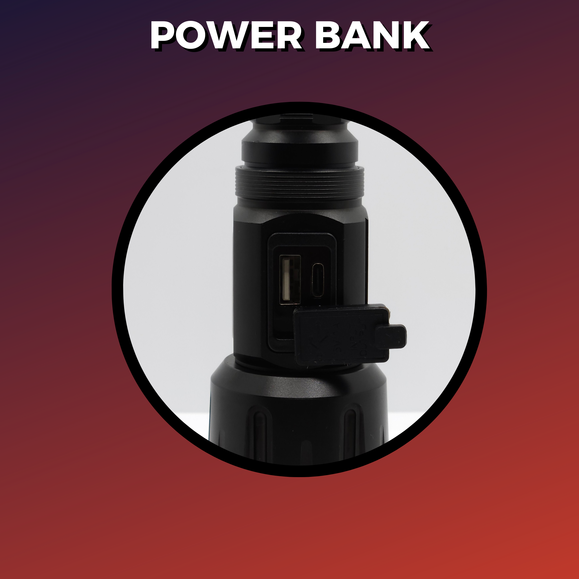 Lampara Táctica Ultra Potente T9-100 20000 Lúmenes Con Zoom