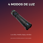 Lampara Led Recargable Tactica Laser Led De Mano Potente