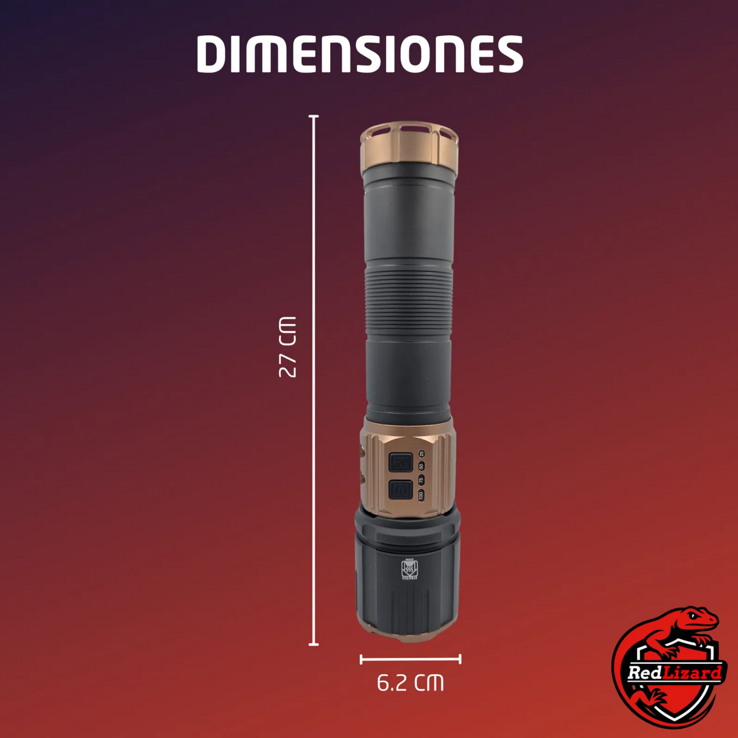 Lampara Mano Potente Recargable Laser Led Camping Senderismo