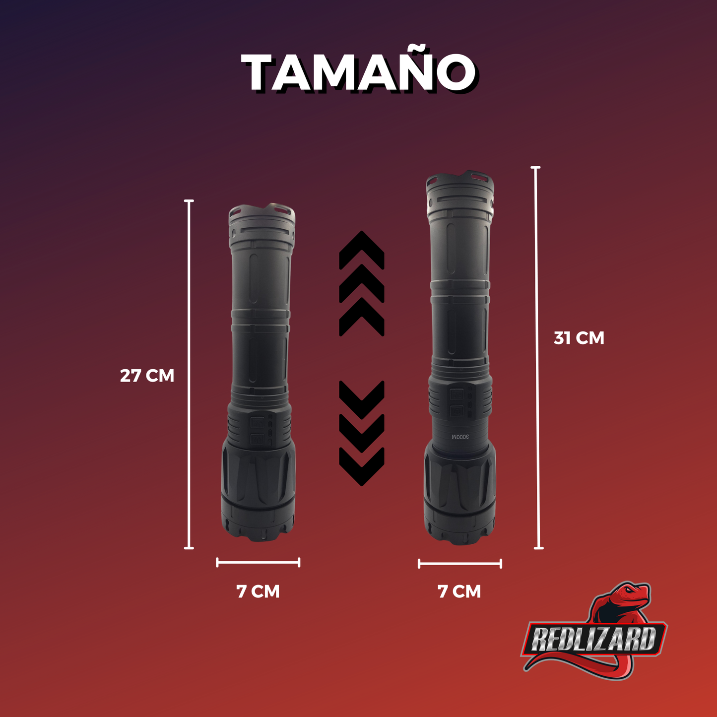 Lampara Tactica Recargable Ultra Potente Led Laser 8 X 18650