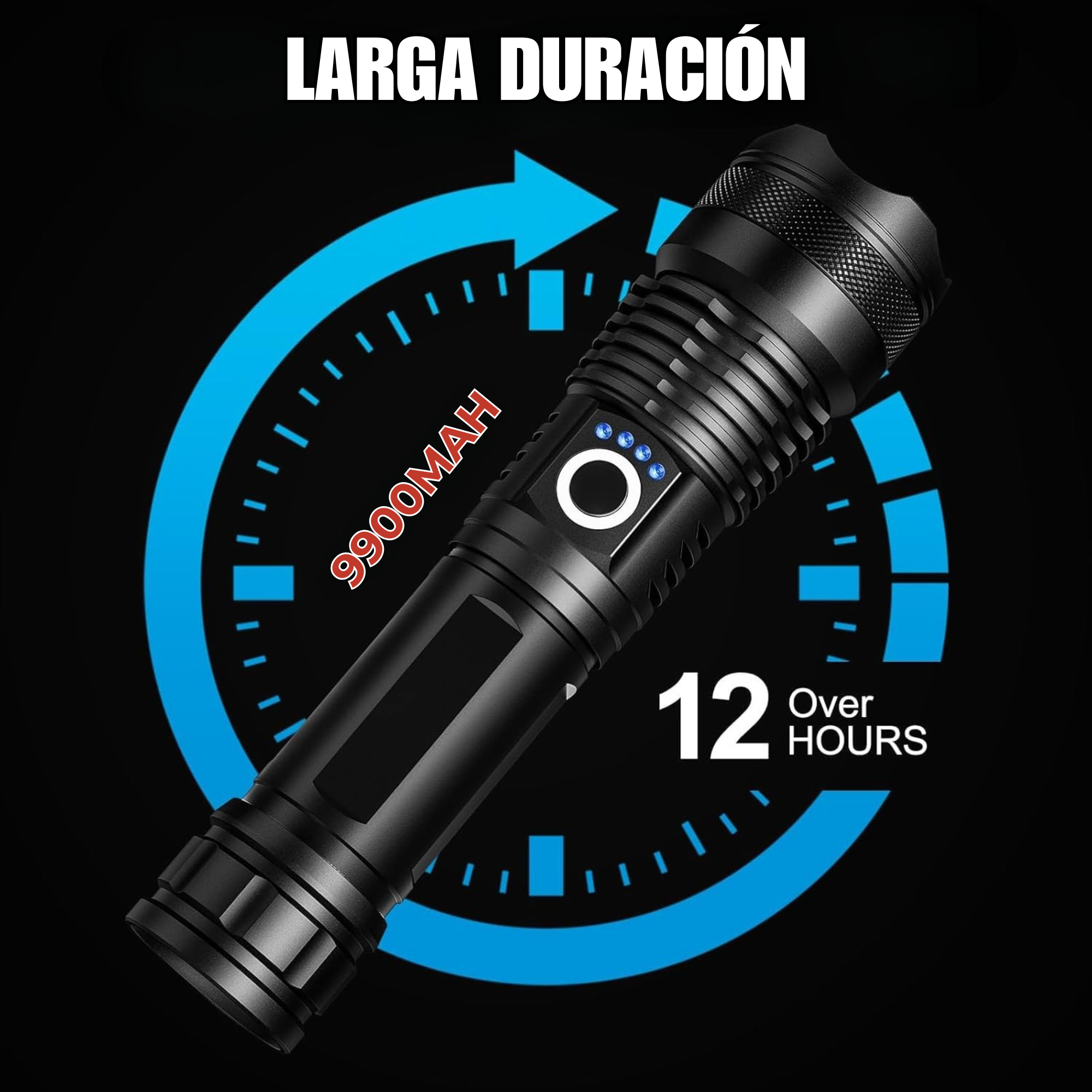 Lampara Led Potente 5000 Lumens 5 Modos Luz Grado Militar