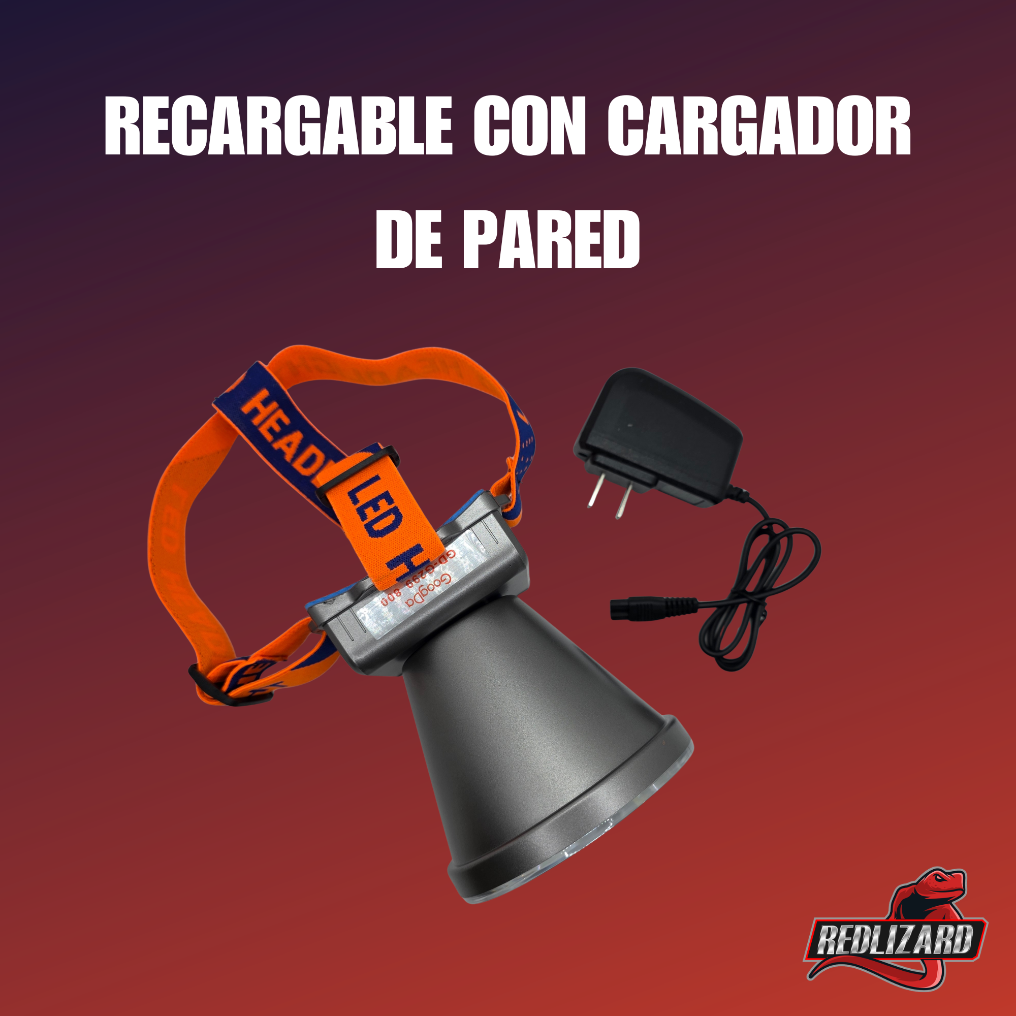 Lampara Recargable Faro D Cabeza Super Potente 3 Modos D Luz Blanco Gris