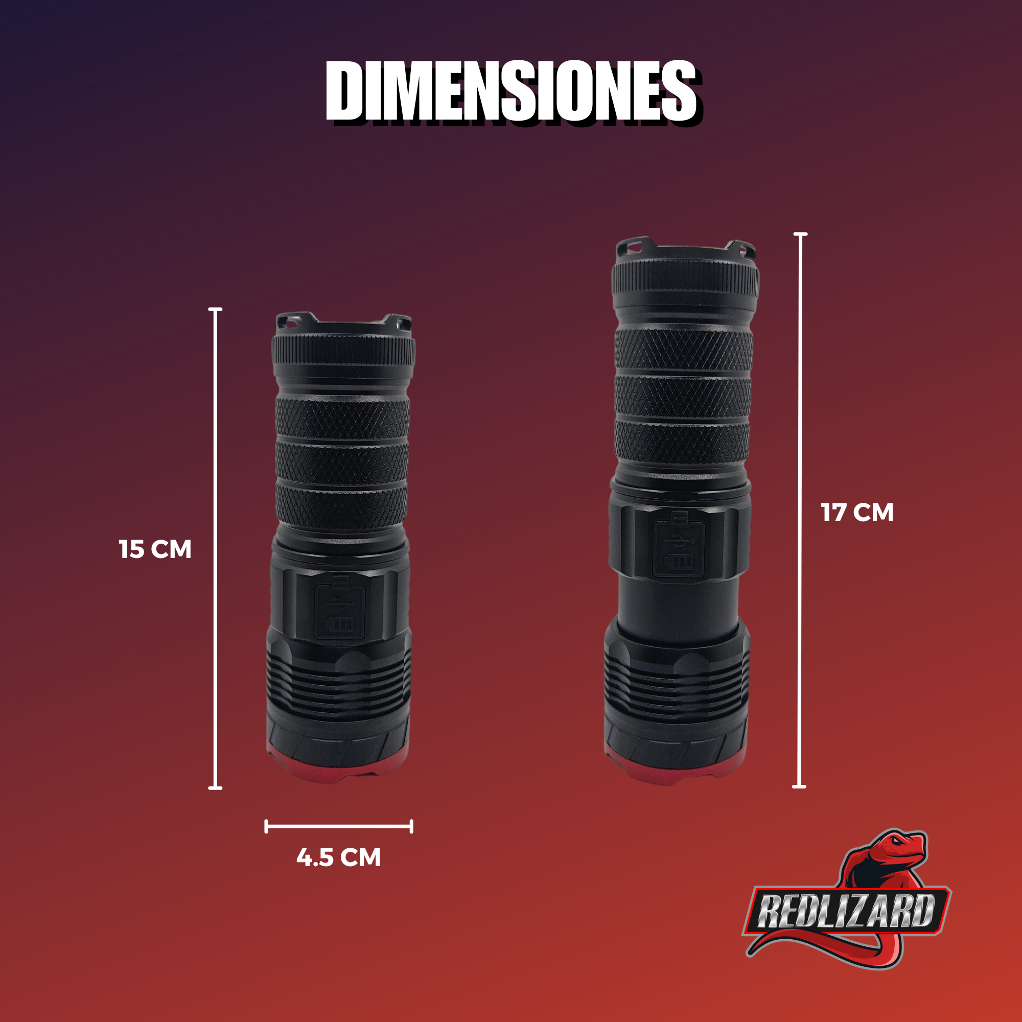 Lampara Ultra Potente De Largo Alcance Zoom De Enfoque