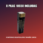 Lampara Tactica Recargable 8 Pilas 18650 5 Modos De Luz