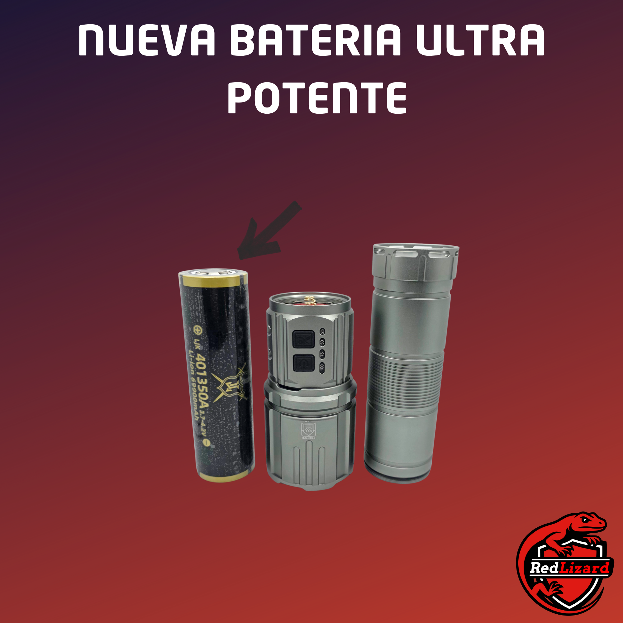 Lampara Tactica Recargable Led Mano Camping Con Zoom Y Power Bank