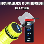 Lampara Buceo Sumergible Recargable Usb C Doble Led