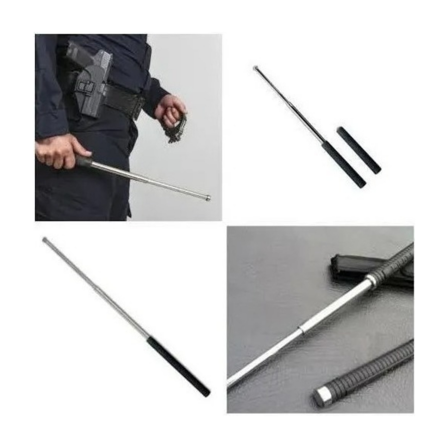 Baston Retractil Seguridad Defensa Personal 60 Cm Macana