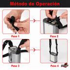 Linterna Faro de Largo Alcance 60000 Lúmenes con Batería USB, 3 modos de luz blanca, función power bank, COB con modo policía