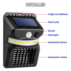 Lampara Mata Mosquitos Recargable Solar Electrica