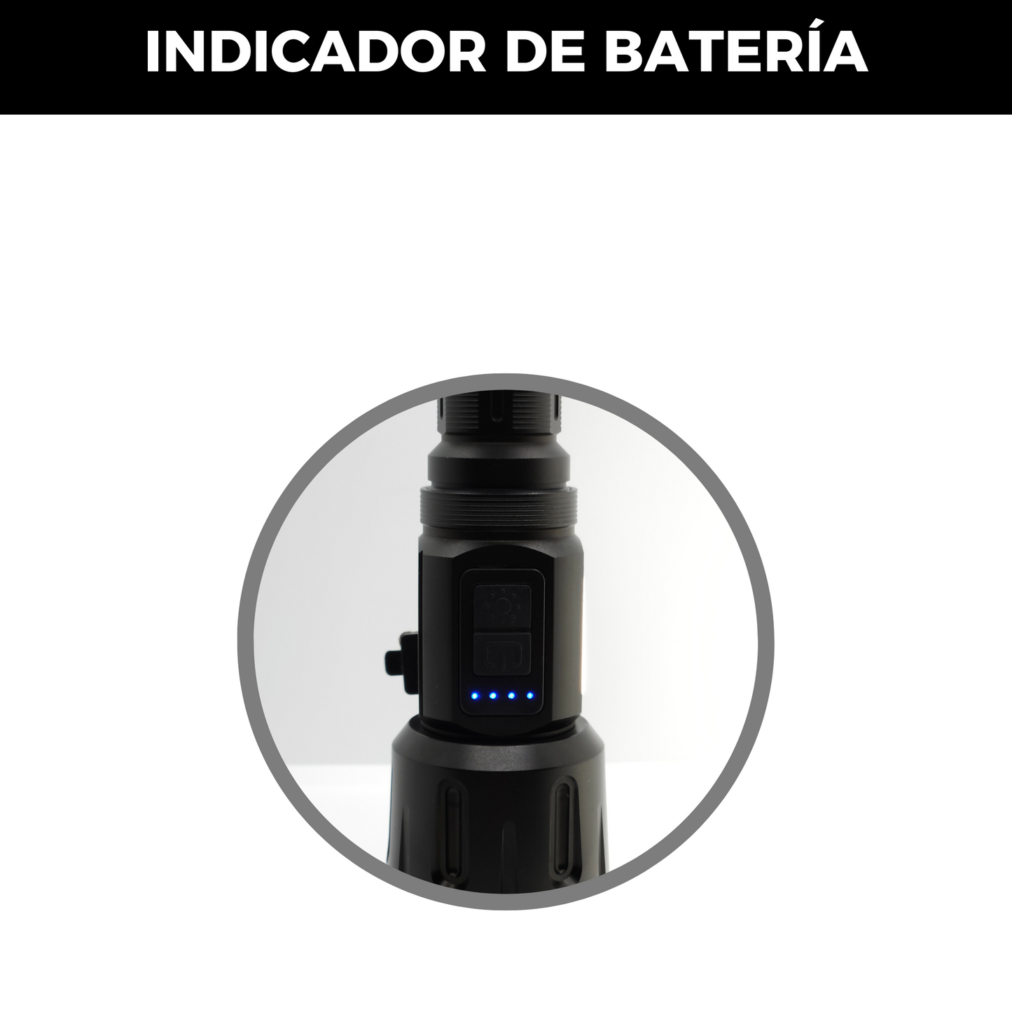 Lampara Táctica Ultra Potente T9-100 20000 Lúmenes Con Zoom