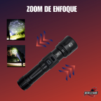 Lampara Tactica Y Porta Linterna P Seguridad 10000lumens Usb