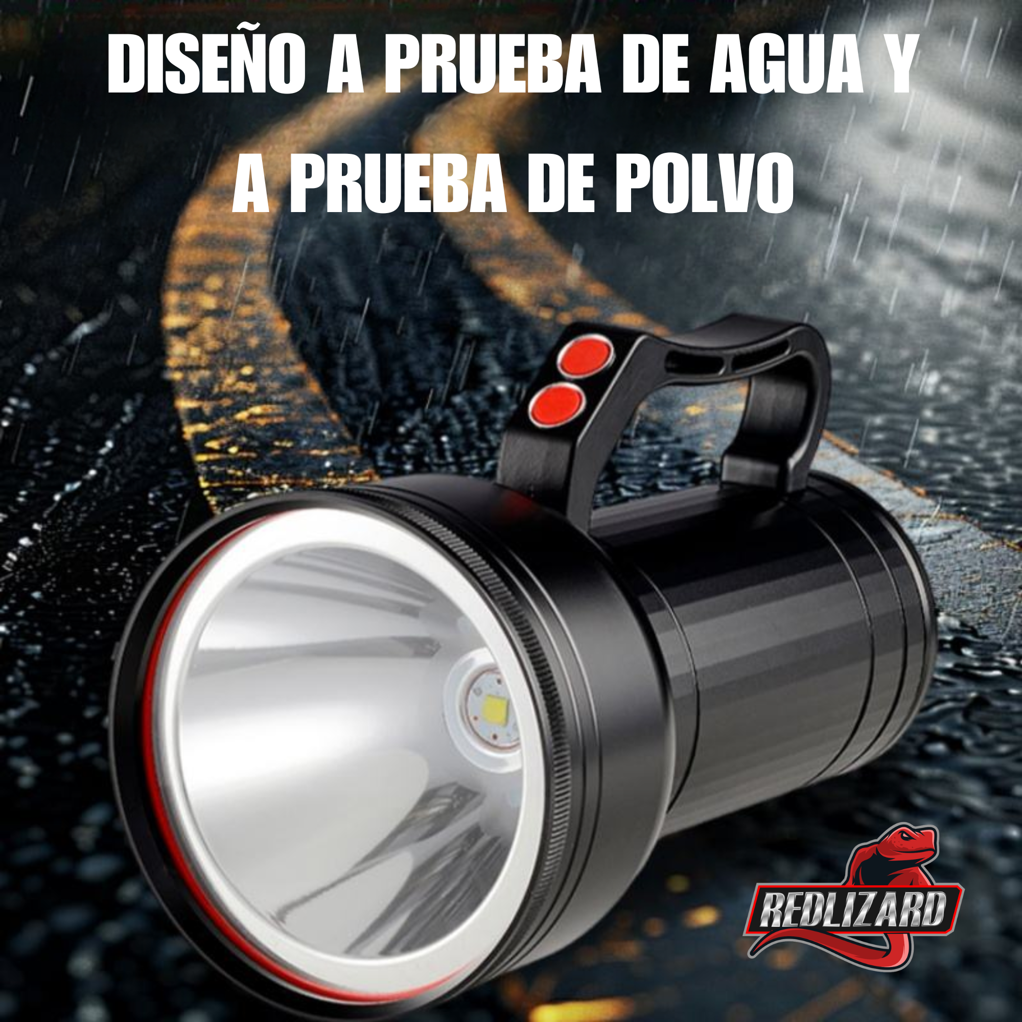 Lampara 50000 Lm Super Potente 2 Modos D Luz Cob Trasero Usb Blanco Negro