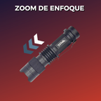 Mini Lampara Táctica 2000 Lumenes Recargable Y Zoom Enfoque