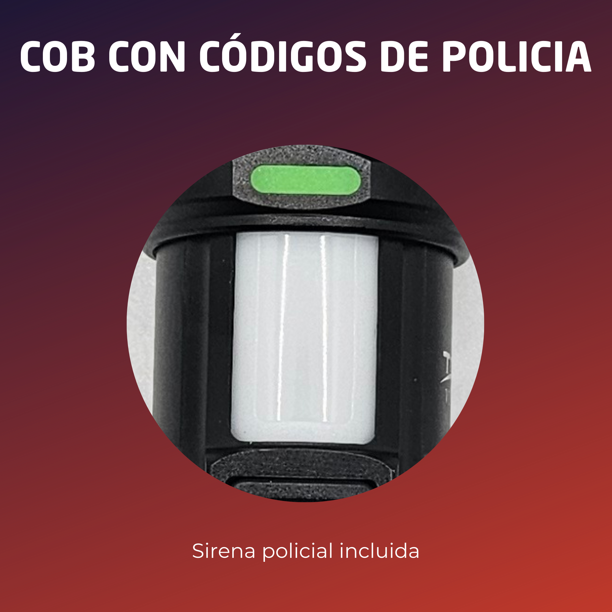 Lampara Policiaca Con Códigos Y Sirena De Emergencia