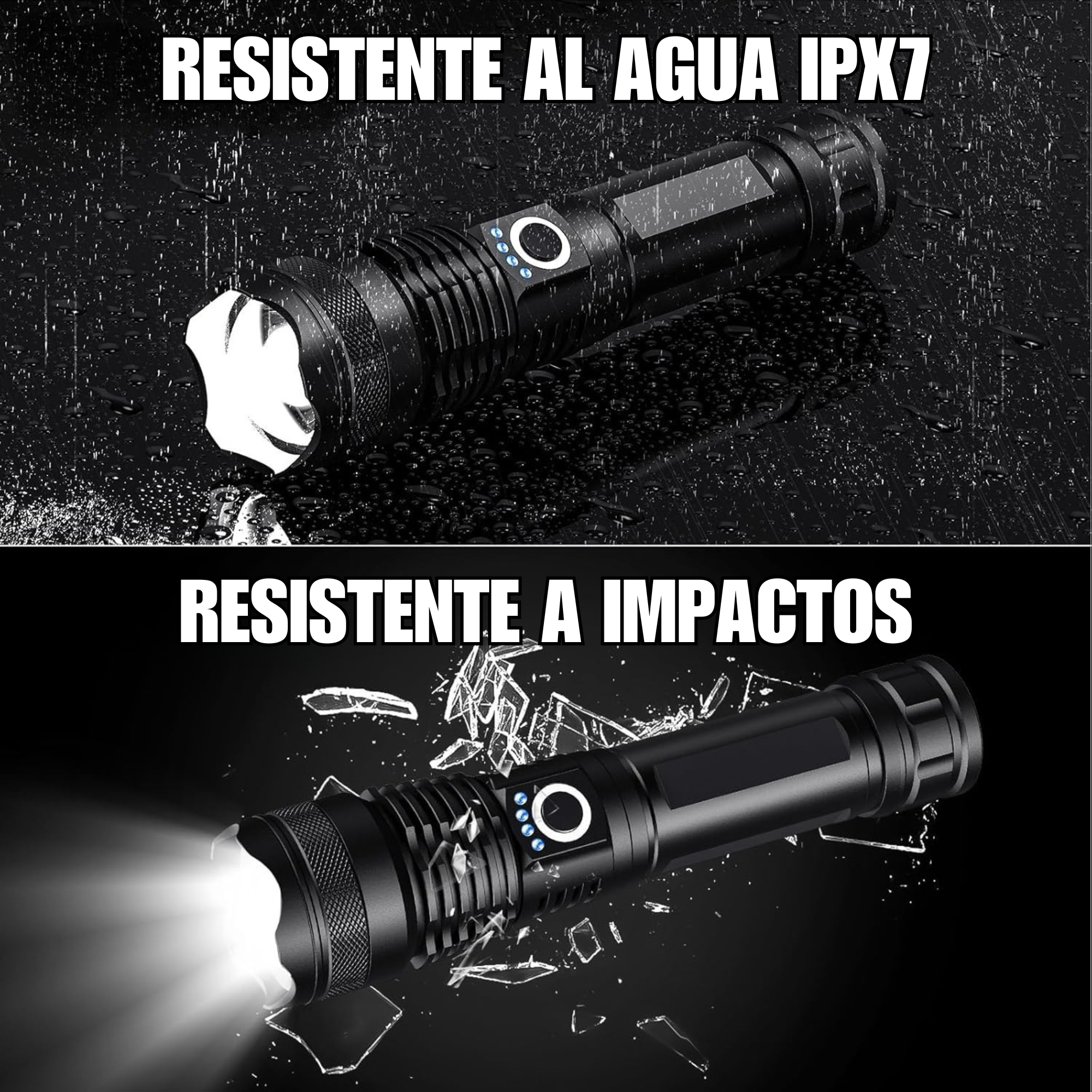 Lampara Led Potente 5000 Lumens 5 Modos Luz Grado Militar