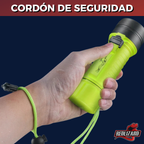 Linterna Táctica Recargable 50m 1000lm Sumergible Led Buceo Blanco Negro